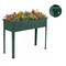 Elevated Metal Raised Garden Bed with Legs and Drainage Holes-Green